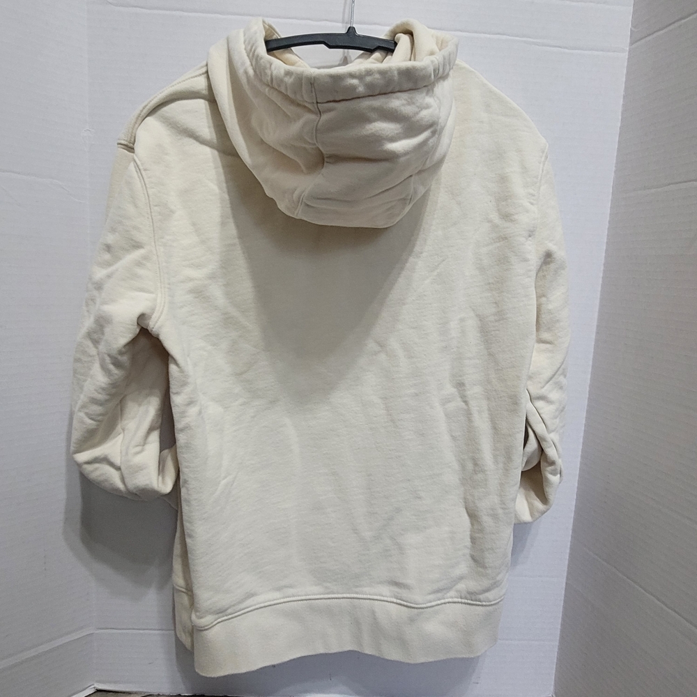 American Eagle Outfitters Cream Hoodie for Men Terrycloth Lining Sz Small - Picture 6 of 11